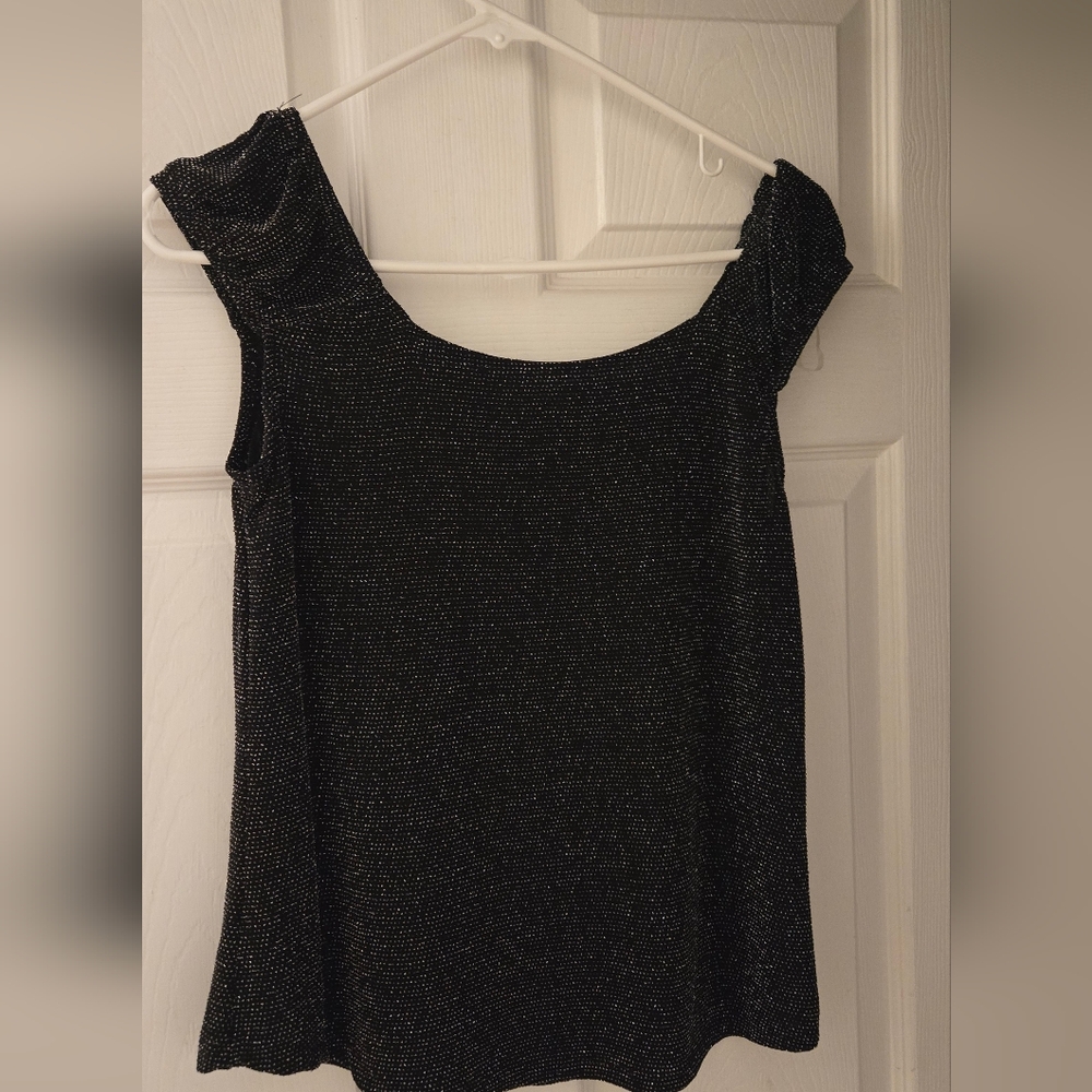Marina Luna Black Glitter Top